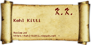 Kehl Kitti névjegykártya