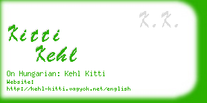 kitti kehl business card